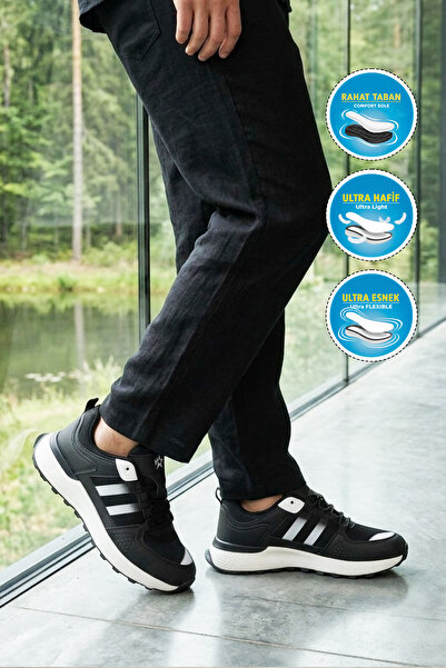 WALKWAY 26110 m Black-White Men's Sports Shoes