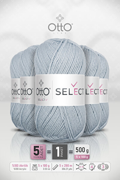 Otto Select - Baby Blue (9540) - 5-Pack - 100Gr/280M - Acrylic Hand Knitting ...