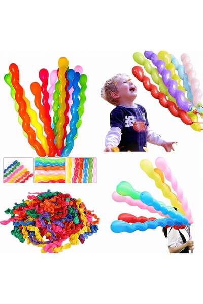 CASA JOY Baloane în formă de spirală 100/set, diferite culori en-gros