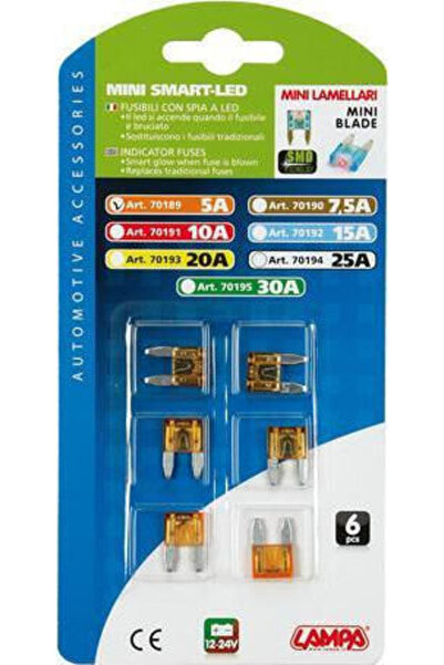 Lampa Έξυπνες Ασφάλειες Ένδειξης LED MicroBlade 12/32V 5A, Σετ Ασφαλειών Αυτο...