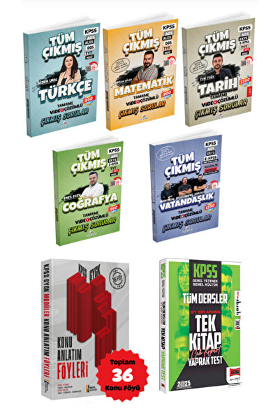 Dizgi Kitap KPSS 2026 Türkçe-Matematik-Tarih-Coğrafya-Vatandaşlık Çıkmış Soru...