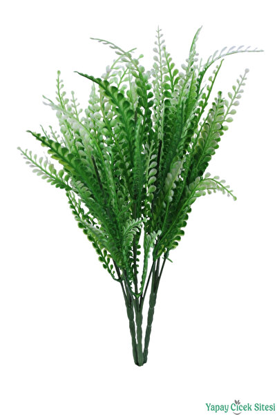 Yapay Çiçek Sitesi Artificial Decorative Greenery Bundle 35 cm Green White