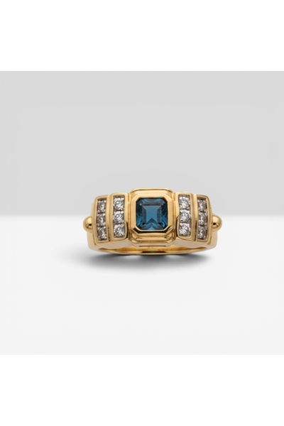 Mimoza Accessories Baguette Jewelled Adjustable Ring