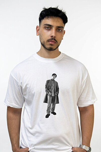Anetos Rm Bts_1 Design Printed Oversize White T-Shirt