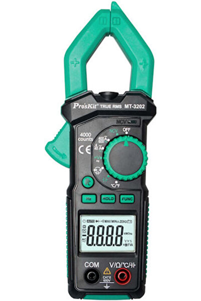 Proskit Ψηφιακός Αμπεροτσιμπίδα 600Α AC True RMS με Ακροδέκτες Δοκιμής MT-3202