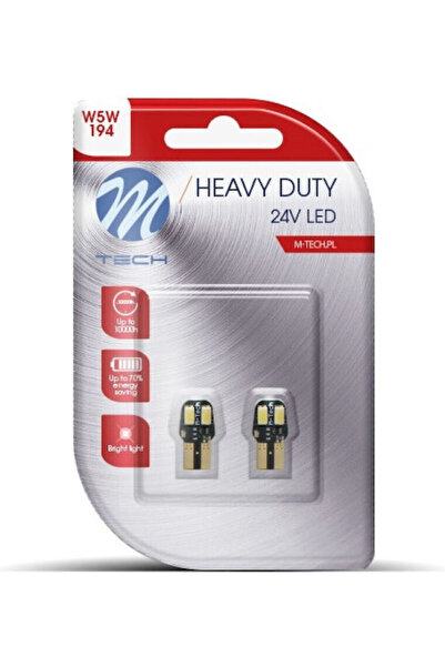 M-TECH Λάμπες Φορτηγού P21W / BA15S LED Κόκκινες 24V 0.9W 2 τεμάχια