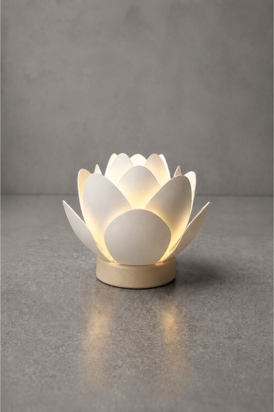 Croitacraft Lotus Çiçeği LED Mumluk - Dekoratif Gece Lambası - Moren Şık mini...