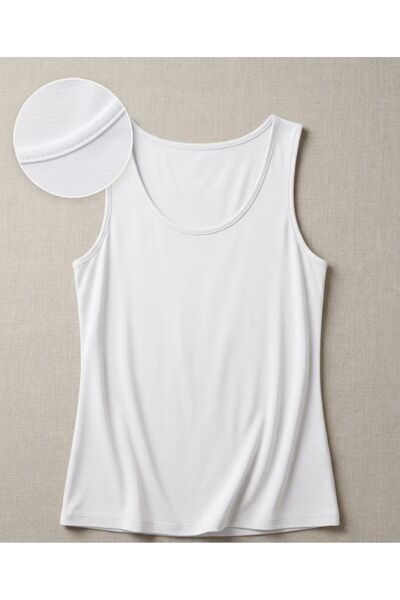 URUMDAY Cotton U-Neck Undershirt Blouse