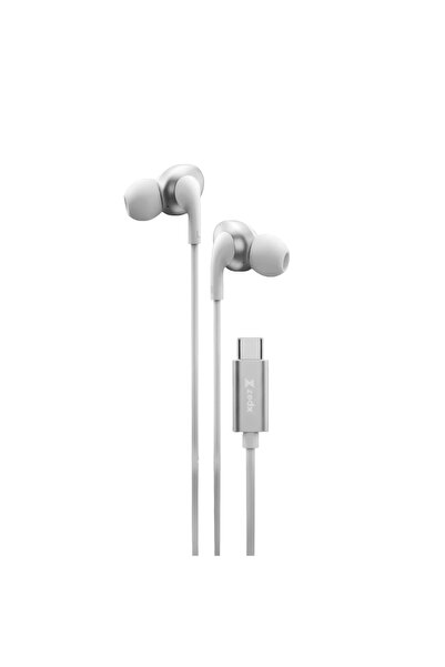 ZEDX ZX-H222 Type-C Wired Stereo Earphones with Mic - White