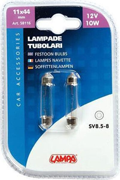 Lampa Λάμπες Αυτοκινήτου & Μοτοσικλέτας Sv8.5-8 SV8.5-8 Αλογόνου 12V 10W 2 τε...