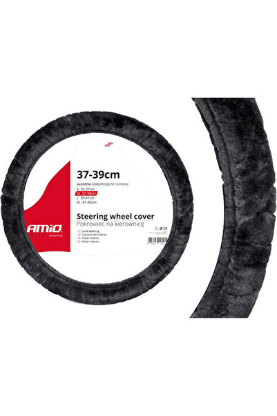AMIO Car Steering Wheel Cover SWC-02 with Diameter 37-39cm Synthetic Black