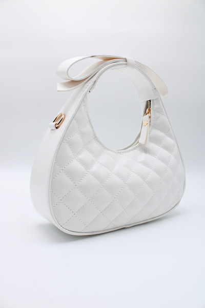 LASSO Women's Quilted Patterned Bow Design Detailed Crossbody Hand and Should...