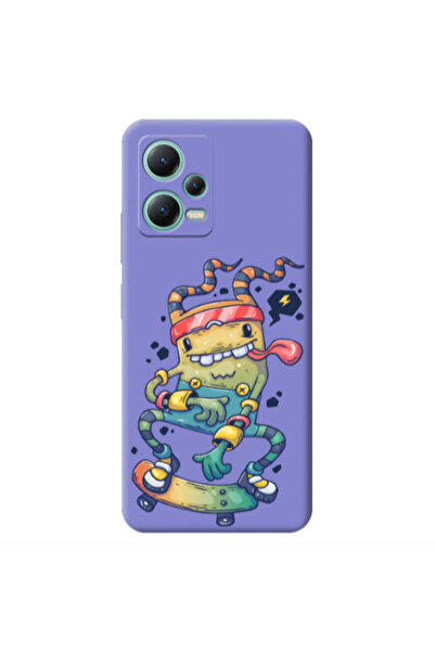 Other Xiaomi Redmi Note 12 Pro 5G Dangerous task Purple Colored Silicone TPU ...