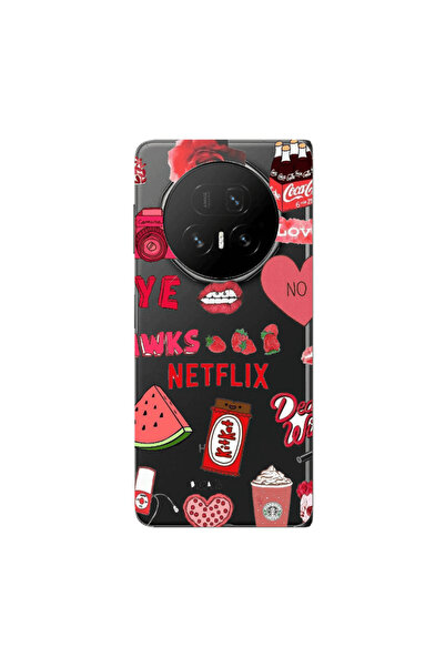 Other Honor Magic V5 pizza is my valentine Transparent Silicone TPU Θήκη