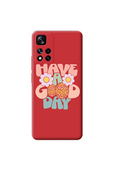 Other Xiaomi Redmi Note 11 Pro 5G Have A Good day Red Colored Silicone TPU Θήκη