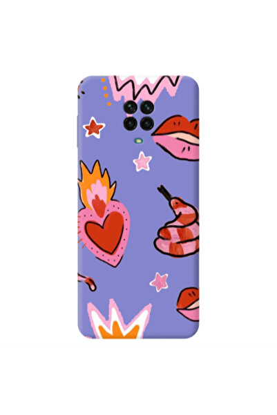 Other Xiaomi Redmi Note 9 Pro Snake heart Purple Colored Silicone TPU Θήκη