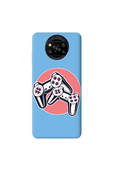 Other Xiaomi Poco X3 /X3 Pro Retro Joysticks Blue Colored Silicone TPU Θήκη