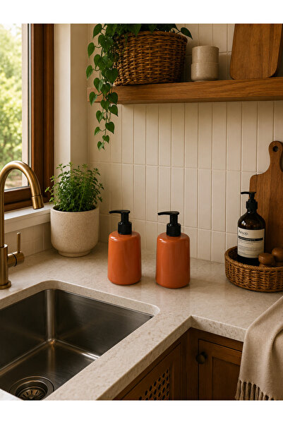 Zigzag Home Decorative 2-Piece Bohemian Style Kitchen Set Liquid Soap Dispens...