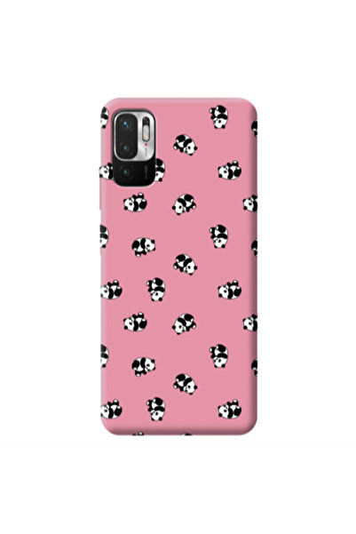 Other Xiaomi Redmi Note 10 Pro 5G Small Pandas Pink Colored Silicone TPU Θήκη