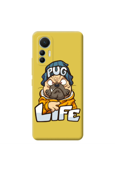 Other Xiaomi Mi 12 Lite Pug Life 2 Yellow Colored Silicone TPU Θήκη