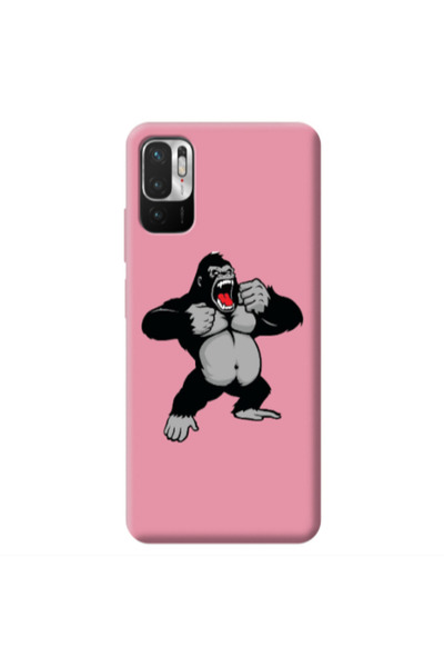 Other Xiaomi Redmi Note 10 Pro 5G Angry Gorilla2 Pink Colored Silicone TPU Θήκη