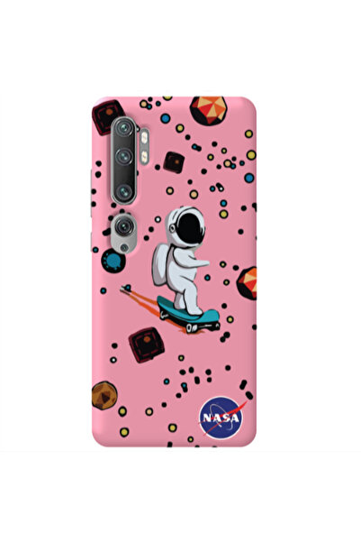 Other Xiaomi Mi Note 10 Astronaut with skateboard Pink Colored Silicone TPU Θήκη