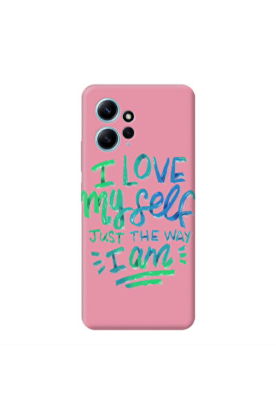 Other Xiaomi Redmi Note 12 4G I Love My self Pink Colored Silicone TPU Θήκη