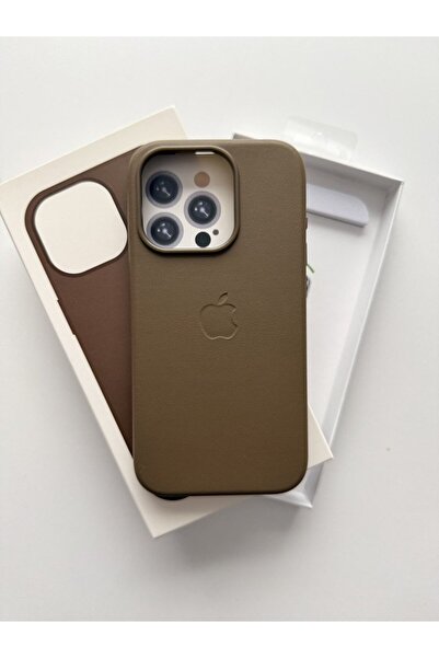 Lunex Case iPhone 14 Pro Max Magsafe Animasyonlu Deri Lansman Leather Kılıf