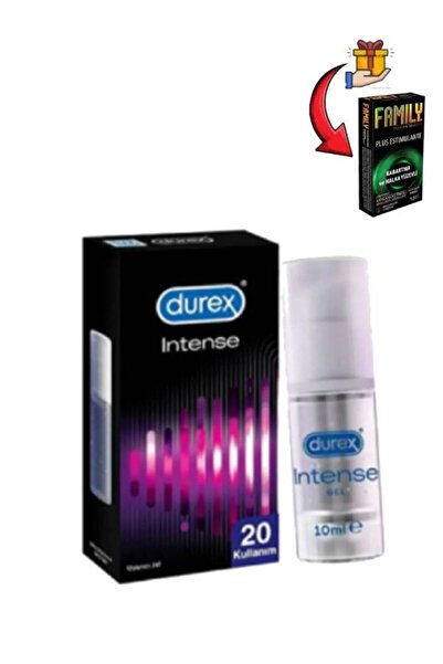Durex İntense 20 Kullanımlık 10 ml Yoğun Hissiyat Sunan Jel-Kabartmalı Tırtık...