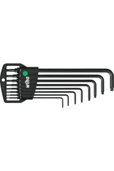 OEM Set chei tip L Torx Wiha negre, T9-T40, 8 piese