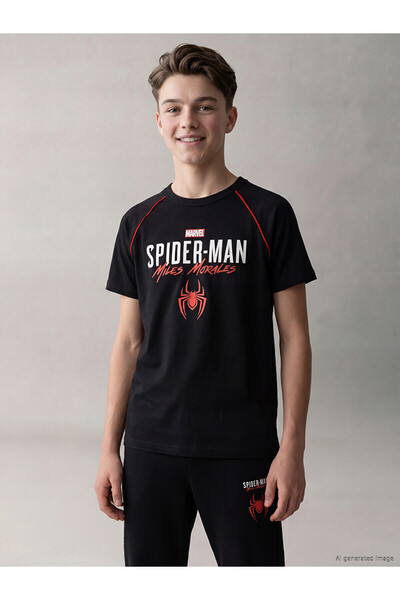 LC Waikiki Texx Store Quality Spider-Man Printed Boys' Soft Touch T-Shirt