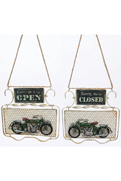 Flower Toys Open-Close Decorative Vintage Metal Motorcycle Figured Door Ornament