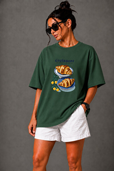 FECCY Premium Cookies Printed Unisex Oversize Women's T-Shirt Men's T-Shirt C...
