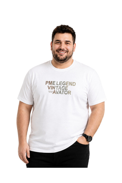 BattalModa تي شيرت أبيض برقبة دائرية وأكمام قصيرة للرجال مقاس كبير 3XL-4XL-5X...