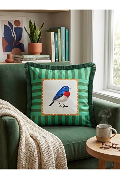 Skhome Double-Sided Decorative Energetic & Living Room Decor Fringed Throw Pi...