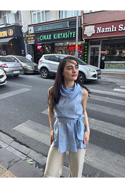 Haticepalas Belted Tencel Blouse