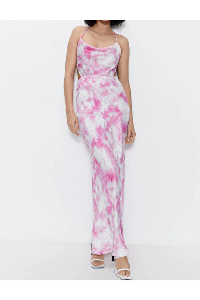 Evendi Rochie lunga, Roz/alb
