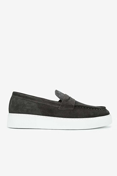 Serhat Özköroğlu Lfr-F083-1 Suet Merdane Shoes Anthracite