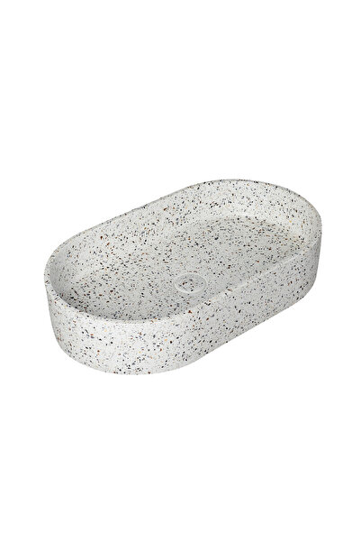 Karag Νιπτήρας πάγκου με βαλβίδα LINUS Stracciatella CS-0010 60x35x12εκ. (CS-...