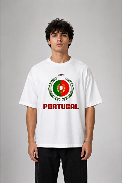 cesita Portugal Portugal World Cup Printed Cotton White T-Shirt T-Shirt