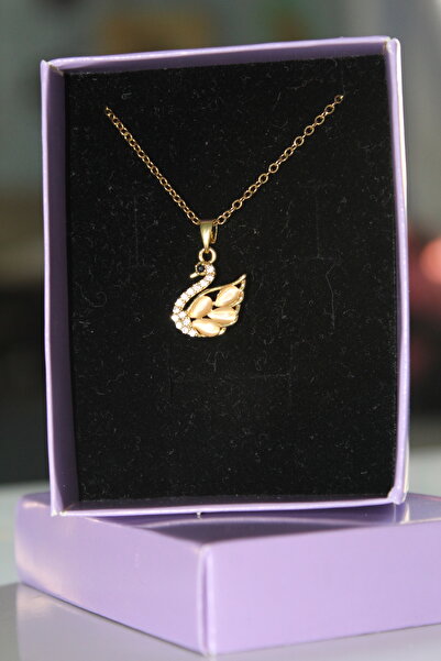 Kudi Oyuncak Chicken Bird Zircon Stone Gold Color Necklace