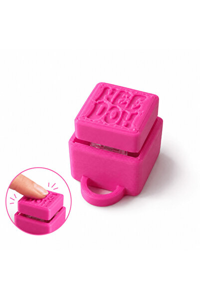 Lulu's Prints Breloc tip Fidget Clicker NeeDoh, antistres, sunet tip tastatur...