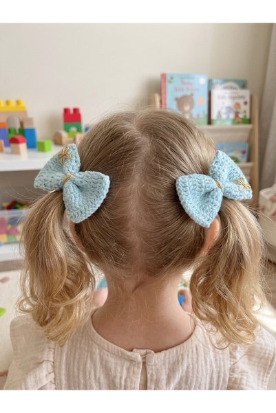 FLY LIFE Girl's Knitted Snap Bow Buckle