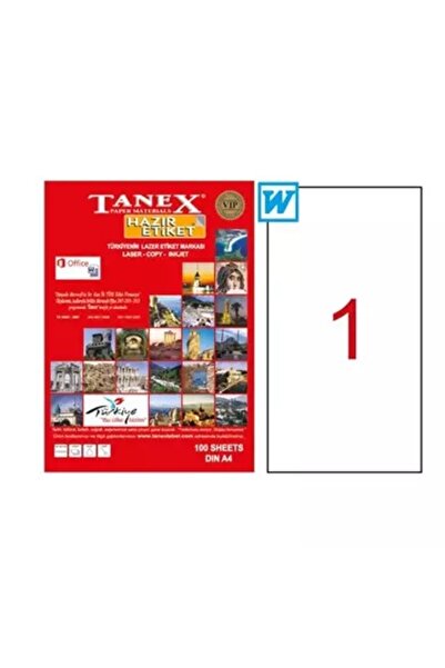 Tanex Label 210X297 100Pcs Tw-2000 A4 Label Plain