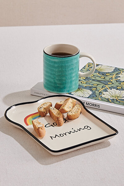 Paşabahçe Good Morning Mug with Plate, Stylish Design