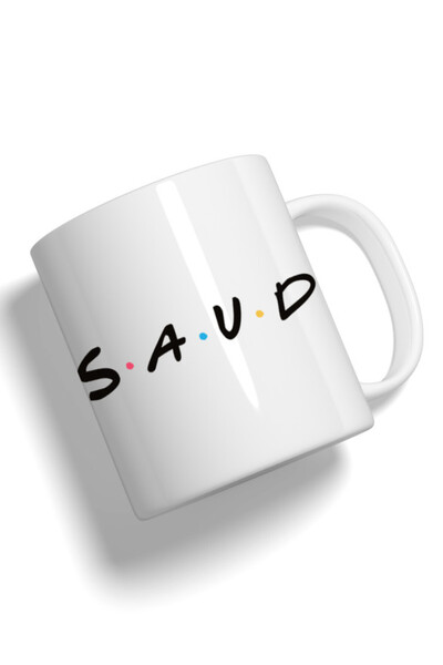 Generic Fashion World Mug Printed with High-quality Friends by name Saud
