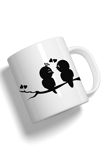 Generic Fashion World Mug Printed with High-quality love bird