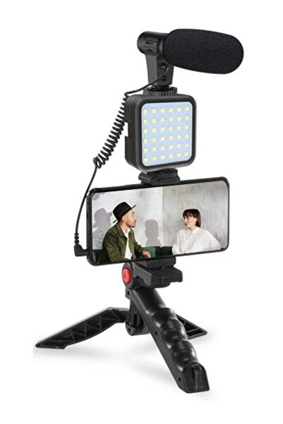 ELTRAZONE Smartphone Vlogging Kit with Fill Light, Microphone, Tripod & Phone...