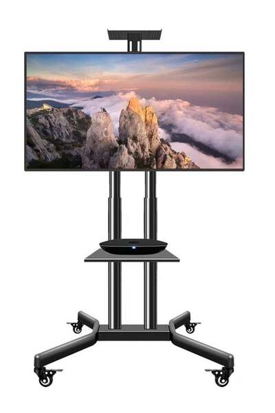 ELTRAZONE Mobile TV Stand Rolling TV Cart, Floor TV Stand Trolley for 32-70” ...