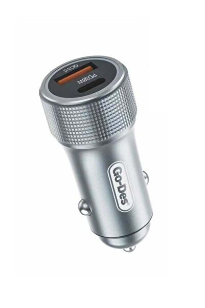 Go-Des PD Qc 3 Pd38w Qc3.0 20W 30W USB-C Dual Port Mini Car Charger - Grey